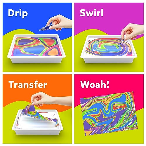Skillmatics Marbling Magic Paint Kit for Kids | Art & Craft Activity, Gifts, Water Marbling Kit for Ages 6-12 from Grasper Global Inc Private