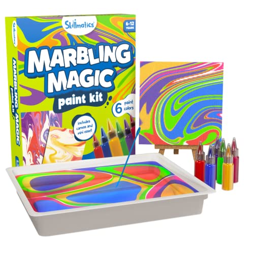 Skillmatics Marbling Magic Paint Kit for Kids | Art & Craft Activity, Gifts, Water Marbling Kit for Ages 6-12 from Grasper Global Inc Private