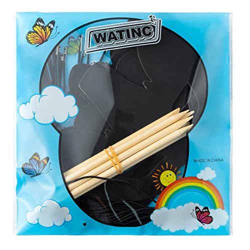 WATINC 24pcs Mardi Gras Scratch Masks for Kids, Carnival Prom Rainbow Art Craft Kit, Masquerade Party DIY Magic Color Scratch Paper Mask, Costumes Dress Up Scratchboard Off Cards Coloring Supplies from WATINC