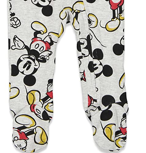 Disney Mickey Mouse Baby Boys Zip-Up Sleep N' Play Coverall Red & Gray 18 Months by Bentex Group, Inc.
