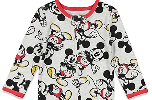 Disney Mickey Mouse Baby Boys Zip-Up Sleep N' Play Coverall Red & Gray 18 Months by Bentex Group, Inc.