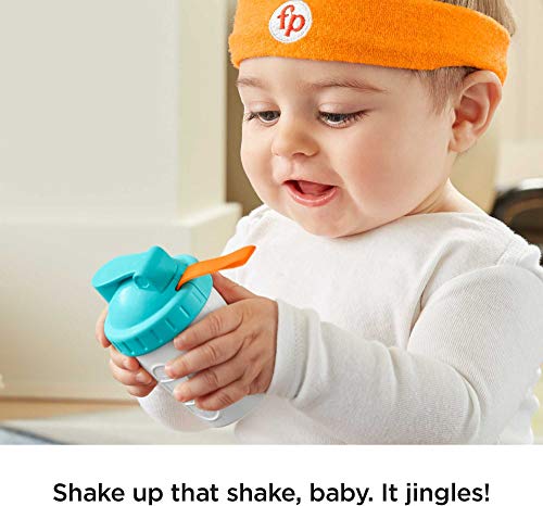 Fisher-Price Gift Set, 4 fitnessthemed toys with wearable costume bib rattle and teether for babies ages 3 months and older, Fisher-Price Baby Biceps by Fisher Price