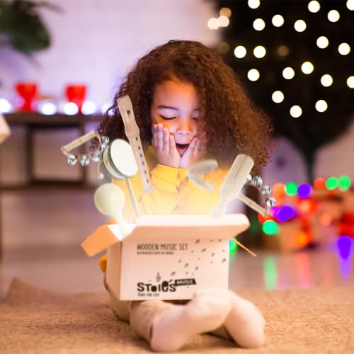 Stoieâs International Wooden Music Set, Percussion Kids Musical Instruments, Montessori Unique Play Toddler Musical Instruments for Kids Ages 3, 5, 9, 12- Baby Musical Toys, Baby Musical Instruments by Nanchang Wanhua Industry Co.,Ltd
