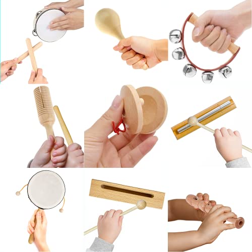 Stoieâs International Wooden Music Set, Percussion Kids Musical Instruments, Montessori Unique Play Toddler Musical Instruments for Kids Ages 3, 5, 9, 12- Baby Musical Toys, Baby Musical Instruments by Nanchang Wanhua Industry Co.,Ltd