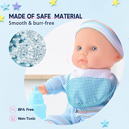 Twins Baby Doll-Toy Choi's 12 inch Soft Body Baby Doll,with Milk Bottle, Pacifier, Doll Bibs and Clothes for Baby,Toddlers,1,2,3,4 Years Old Boys and Girls Ideal Gifts by Toy Choi's