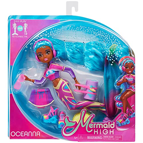 Mermaid High, Oceanna Deluxe Mermaid Doll & Accessories with Removable Tail, Doll Clothes and 4 Fashion Accessories, Kids Toys for Girls Ages 4 and up by Spin Master