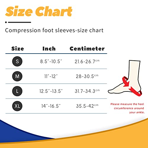 JIUFENTIAN Copper Ankle Brace Adjustable Compression Sleeve (Pair)-Ankle Support Heel Brace for Achilles Tendonitis, Plantar Fasciitis-Eases Swelling and Sprained Ankle(Small) by JIUFENTIAN
