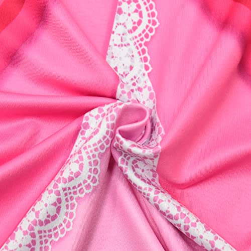 AOVCLKID Peach Princess Costume Girls Halloween Dress Up Girls Party Dress(6 Years,Rose) from AOVCLKID