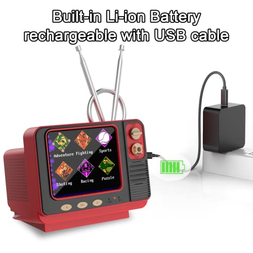 Retro Handheld Games Console Built-in 308 Games 3.0 Inch LCD Mini TV Video Games Player Support AV Output Electronic Games Gift for for Boys Girls Age 4-12 by E-MODS GAMING