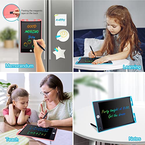LCD Writing Tablet 2 Pack, 8.8 Inch Doodle Board Colorful Drawing Pad for Kids, Skidwedy Erasable Electronic Painting Pads, Learning Educational Toy Gift for 3+ Years Old Girls Boys Toddlers by Skidwedy