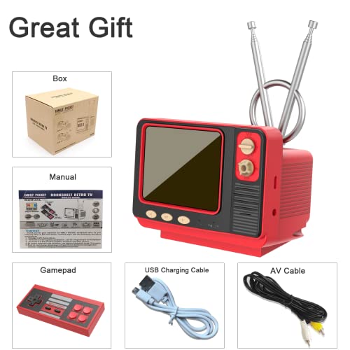 Retro Handheld Games Console Built-in 308 Games 3.0 Inch LCD Mini TV Video Games Player Support AV Output Electronic Games Gift for for Boys Girls Age 4-12 by E-MODS GAMING