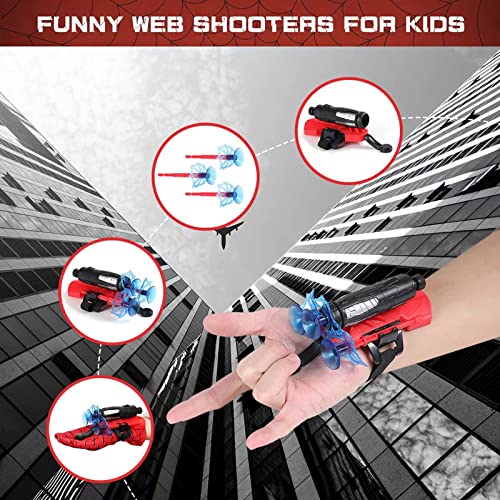 Licputalch Superhero Toys for boys 4-6 with Superhero Man Capes and LED Mask, Superhero Toys and Costume Gloves, Slap Bracelets and Climbing Man, Halloween Christmas Gifts for Kids from Licputalch