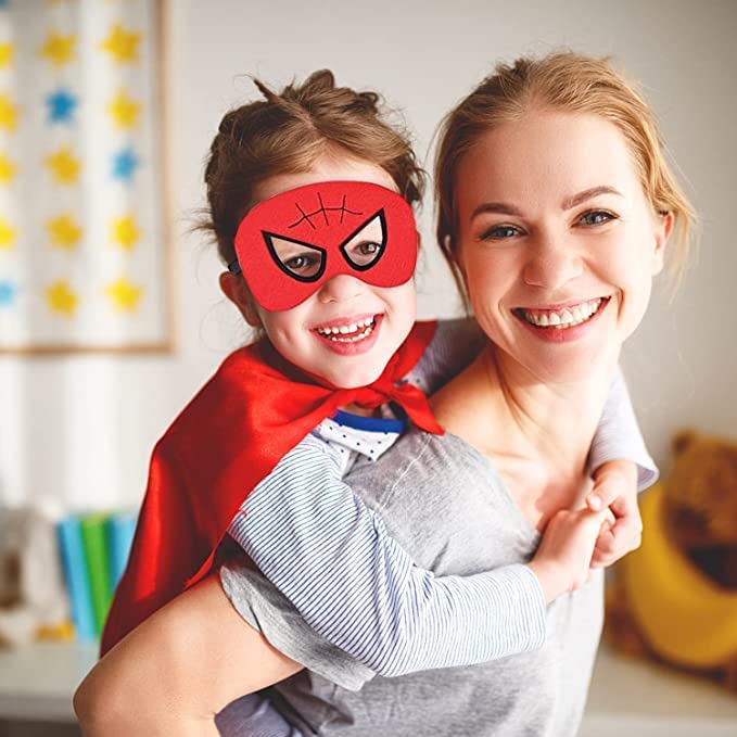 Licputalch Superhero Toys for boys 4-6 with Superhero Man Capes and LED Mask, Superhero Toys and Costume Gloves, Slap Bracelets and Climbing Man, Halloween Christmas Gifts for Kids from Licputalch