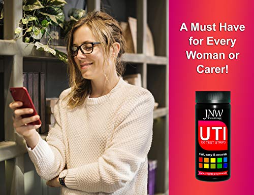 3-in-1 Urinary Tract Infection Test Strips - Home UTI Test Kit with eBook - UTI Home Test Kit with 100 Quick and Accurate UTI Test Strips - 100 Strips by JNW Direct from JNW Direct