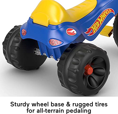 Fisher-Price Hot Wheels Tough Trike, Sturdy Ride-on Tricycle with Hot Wheels Colors and Graphics for Toddlers and Preschool Kids Ages 2-5 Years by Fisher-Price