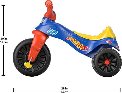 Fisher-Price Hot Wheels Tough Trike, Sturdy Ride-on Tricycle with Hot Wheels Colors and Graphics for Toddlers and Preschool Kids Ages 2-5 Years by Fisher-Price