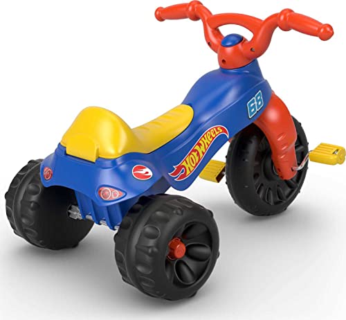 Fisher-Price Hot Wheels Tough Trike, Sturdy Ride-on Tricycle with Hot Wheels Colors and Graphics for Toddlers and Preschool Kids Ages 2-5 Years by Fisher-Price