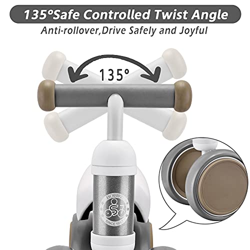 Baby Balance Bike Toys for 1 Year Old Gifts Boys Girls 10-24 Months Kids Toy Toddler Best First Birthday Gift Children Walker No Pedal Infant 4 Wheels Bicycle â¦ (Silver) by Bobike
