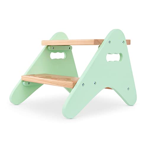 B. spaces by Battat â Kids Wooden Two Step Stool â Peek-A-Boost â Mint & Wood from Branford LTD