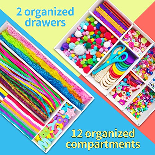 Itopstar Arts and Crafts for Kids - 3000+ Piece Deluxe Craft Chest - Giant Craft Box for Kids Art Supplies from Itopstar
