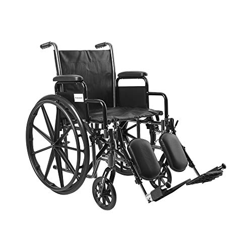McKesson Wheelchair, Elevating Swing Away Foot Leg Rest, Desk Length Arms, 18 in Seat, 300 lbs Weight Capacity, 1 Count from McKesson Brand
