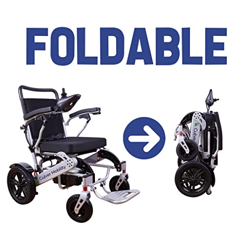 Culver Mobility Tiger Electric Wheelchair XL for Adults, All Terrain Lightweight Foldable Wheelchairs,Power Motorized Electric Wheel Chair, Comfortable Remote Control Mobility Aid (Grey) from JBH