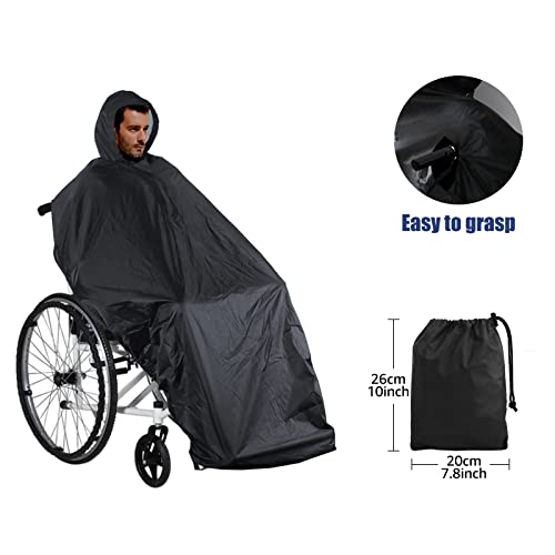 Anyoo Wheelchair Waterproof Poncho with Hood Reusable Cover perfect for Adult by Anyoo