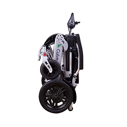 Culver Mobility Tiger Electric Wheelchair XL for Adults, All Terrain Lightweight Foldable Wheelchairs,Power Motorized Electric Wheel Chair, Comfortable Remote Control Mobility Aid (Grey) from JBH