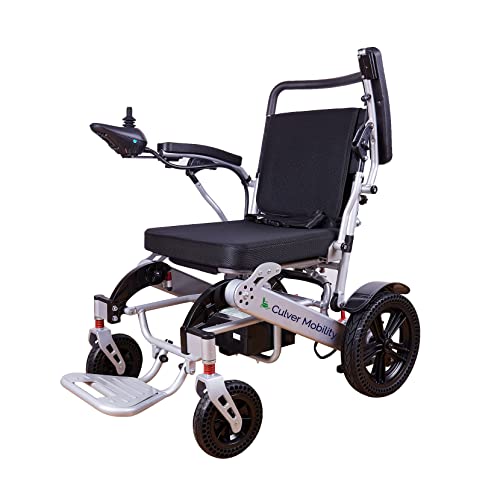 Culver Mobility Tiger Electric Wheelchair XL for Adults, All Terrain Lightweight Foldable Wheelchairs,Power Motorized Electric Wheel Chair, Comfortable Remote Control Mobility Aid (Grey) from JBH