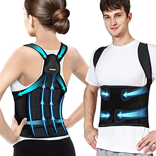 Potensgo Posture Corrector for Men and Women,Fully Adjustable Back Brace Posture Corrector,Lightweight and Breathable Back Support and Scoliosis Back Brace for Posture Correction (Medium) by Silvanes LLC