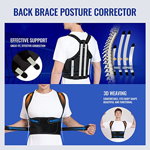 Potensgo Posture Corrector for Men and Women,Fully Adjustable Back Brace Posture Corrector,Lightweight and Breathable Back Support and Scoliosis Back Brace for Posture Correction (Medium) by Silvanes LLC