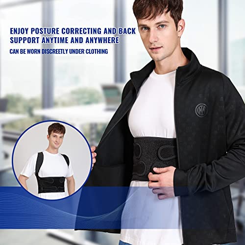 Potensgo Posture Corrector for Men and Women,Fully Adjustable Back Brace Posture Corrector,Lightweight and Breathable Back Support and Scoliosis Back Brace for Posture Correction (Medium) by Silvanes LLC