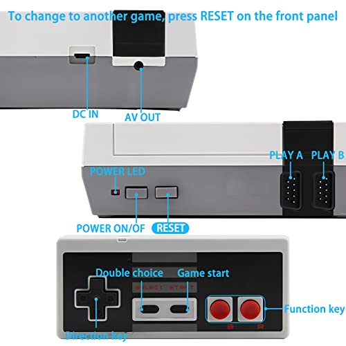 Retro Game Console,Classic Mini Retro Game Console, Classic Mini Console Built-in with 620 Classic Retro Gamesï¼AV Output,Plug and Play Video Game Console from Jusubb