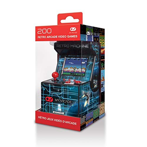 My Arcade Retro Machine Playable Mini Arcade: 200 Retro Style Games Built In, 5.75 Inch Tall, Powered by AA Batteries, 2.5 Inch Color Display, Speaker, Volume Control by My Arcade