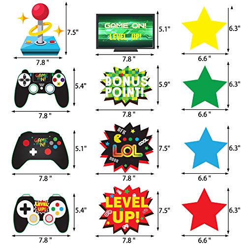 TMCCE Video Game Party Supplies Gaming Party Decoration For Boys Paper Plates,Cups,Napkins, Straws,Hanging Swirls,Balloons And Happy Birthday Banner For Boy Gamer Birthday Party Decoration 178 PCS from TMCCE