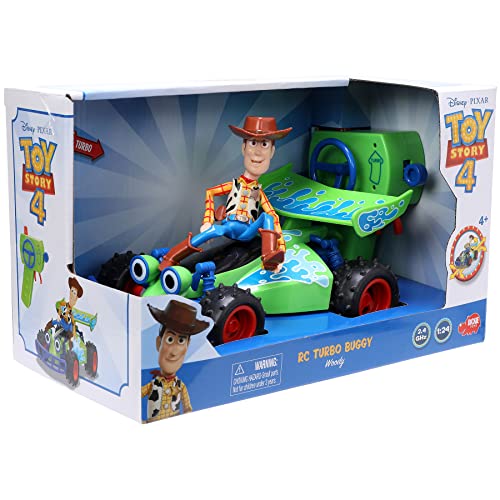 Jada Disney Pixar Toy Story 4 Turbo Buggy W/Woody Radio Control Vehicle, 2.4 Ghz, 1: 24 from Dickie Toys