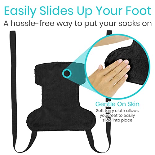 Vive Flexible Sock Aid Tool - Compression Sock Assist Device for Elderly - Sock Donner Aid Compression Stockings Aid Easy On Easy Off - Sock Helper for Limited Reach for Disable, Seniors, Preganancy from Vive Health