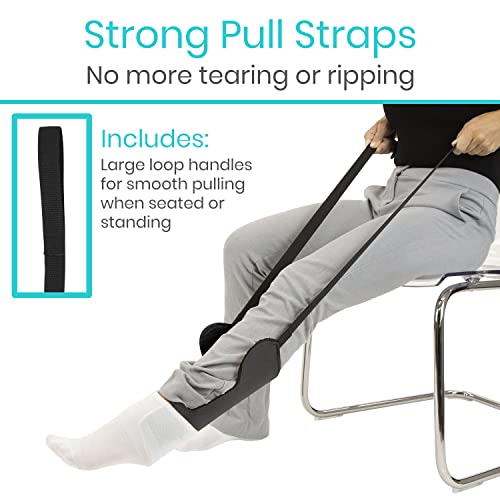 Vive Flexible Sock Aid Tool - Compression Sock Assist Device for Elderly - Sock Donner Aid Compression Stockings Aid Easy On Easy Off - Sock Helper for Limited Reach for Disable, Seniors, Preganancy from Vive Health