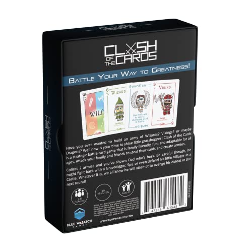 Blue Wasatch Games Clash of The Cards Card Game - Match, Collect, and Battle for Armies, Use Action Cards to Protect and Attack. Fun for Adults, Teens, and Kids. by Clash of the Cards LLC.