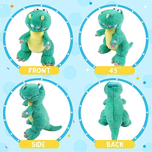 Houwsbaby LED Glowing Night Light Dinosaur Stuffed Animal Soft Kawaii Plush Toy Hugging Gifts for Kids Boys Girls Decoration Holiday Birthday Present,13'' ,Green by Houwsbaby
