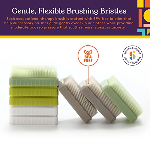 Special Supplies 8-Pack Sensory Brush Therapressure Therapy Brush for Occupational and Sensory Brushing, Stimulating and Calming Tools for Kids and Adults, Soft Flexible Bristles, Latex Free - Camo from Special Supplies