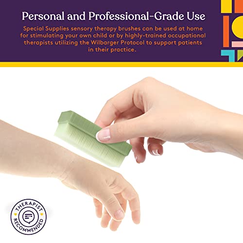 Special Supplies 8-Pack Sensory Brush Therapressure Therapy Brush for Occupational and Sensory Brushing, Stimulating and Calming Tools for Kids and Adults, Soft Flexible Bristles, Latex Free - Camo from Special Supplies