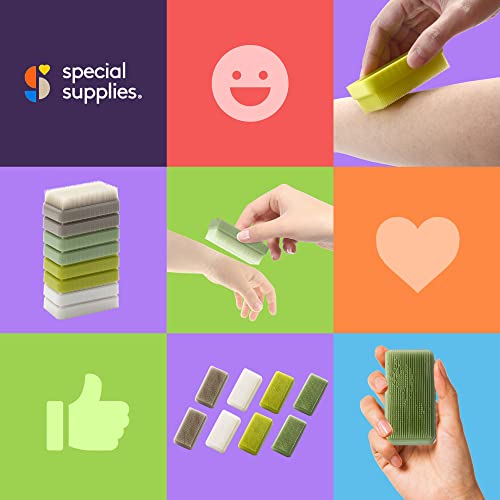 Special Supplies 8-Pack Sensory Brush Therapressure Therapy Brush for Occupational and Sensory Brushing, Stimulating and Calming Tools for Kids and Adults, Soft Flexible Bristles, Latex Free - Camo from Special Supplies