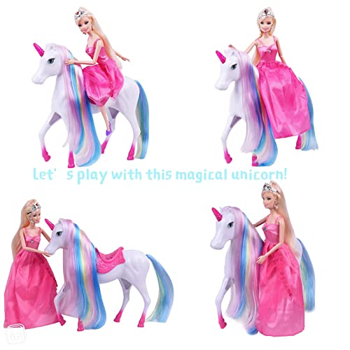 BETTINA Magical Lights Unicom and Princess Doll, Horse Toys Playset, Unicorn Toys Princess Gifts for 3 to 7 Year Olds Girls Kids from BETTINA