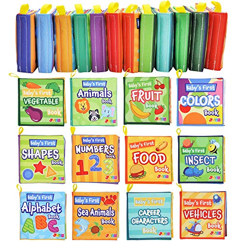 JOYIN 12 Packs My First Soft Bath Books, Nontoxic Fabric Soft Baby Cloth Books,Early Education Toys, Waterproof Baby Books for Toddler, Infants Perfect Shower Toys,Kids Bath Toys Best Gift by Joyin Inc