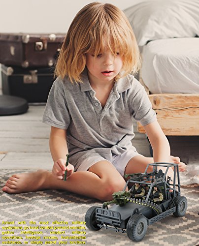 Click N' Play Military Desert Patrol Vehicle (DPV) Buggy 16 Piece Play Set with Accessories from Click N' Play