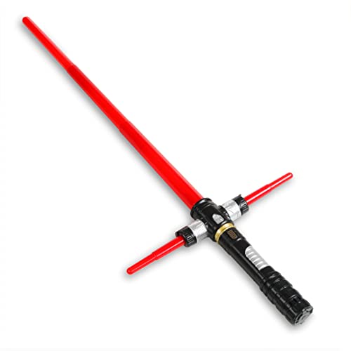 MewduMewdu Light up Saber Toy with Electronic Lights and Sound Effect for Kids and Adults, Red LED Retractable Force FX Saber Sword Toy as Party, Holiday, Birthday Gift by MewduMewdu