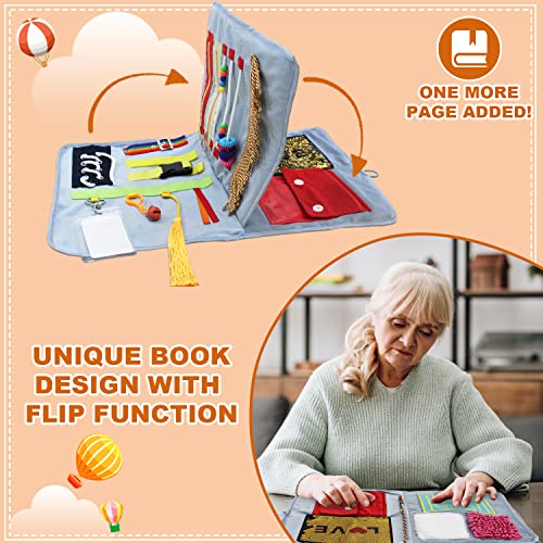 Fidget Blanket for Dementia Elderly, Alzheimers Activities for Adults, Sensory Mat Toy Product for Seniors, Memory Loss Therapy Pad, Dementia Aid Gift (21 * 12 Inch (One More Page)) by DANDMLLC