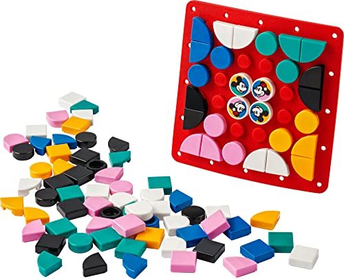 LEGO DOTS Disney Mickey and Minnie Mouse Stitch-On Patch 41963, DIY Toy Badge Making Kit to Decorate Clothes, Backpacks and More, Craft Kit for Kids Aged 8 Plus by LEGO