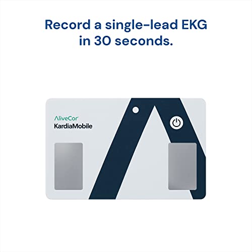 KardiaMobile Card Wallet-Sized Personal EKG Device - Record Single-Lead EKGs On The Go and Detect Irregular Heartbeats - Includes 1-Year Access to KardiaCare Heart Health Membership - by AliveCor from Alivecor